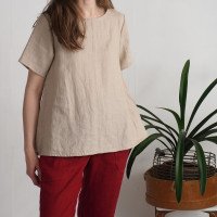 Blouse trapèze ample en lin OKAVANGO