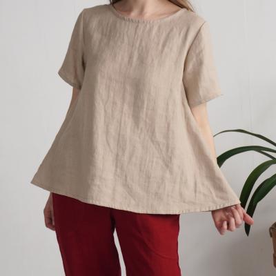 Blouse trapèze ample en lin OKAVANGO