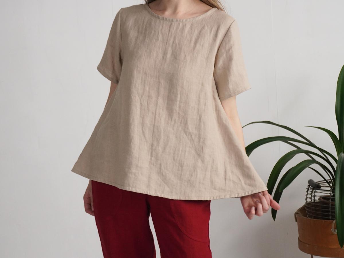 Blouse trapèze ample en lin OKAVANGO