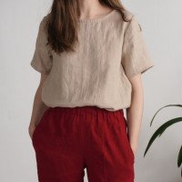 Blouse trapèze ample en lin OKAVANGO