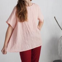 Blouse trapèze ample en lin OKAVANGO