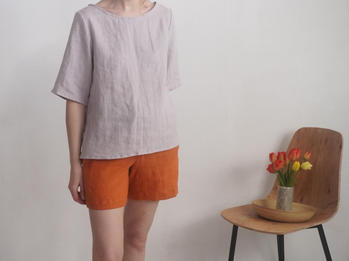Blouse en lin à manches mi-longues VITIM