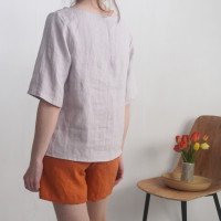 Blouse en lin à manches mi-longues VITIM