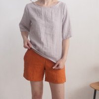 Blouse en lin à manches mi-longues VITIM