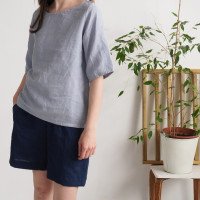 Blouse en lin à manches mi-longues VITIM