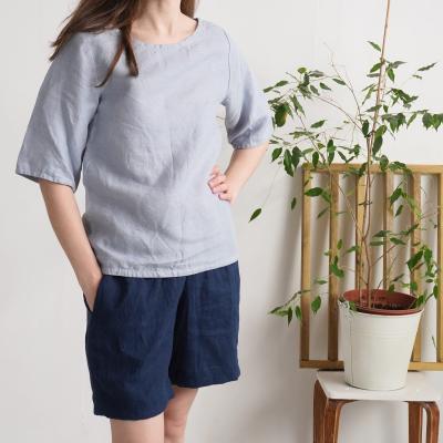 Blouse en lin à manches mi-longues VITIM