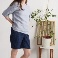 Blouse en lin à manches mi-longues VITIM