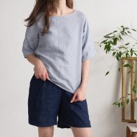 Blouse en lin à manches mi-longues VITIM