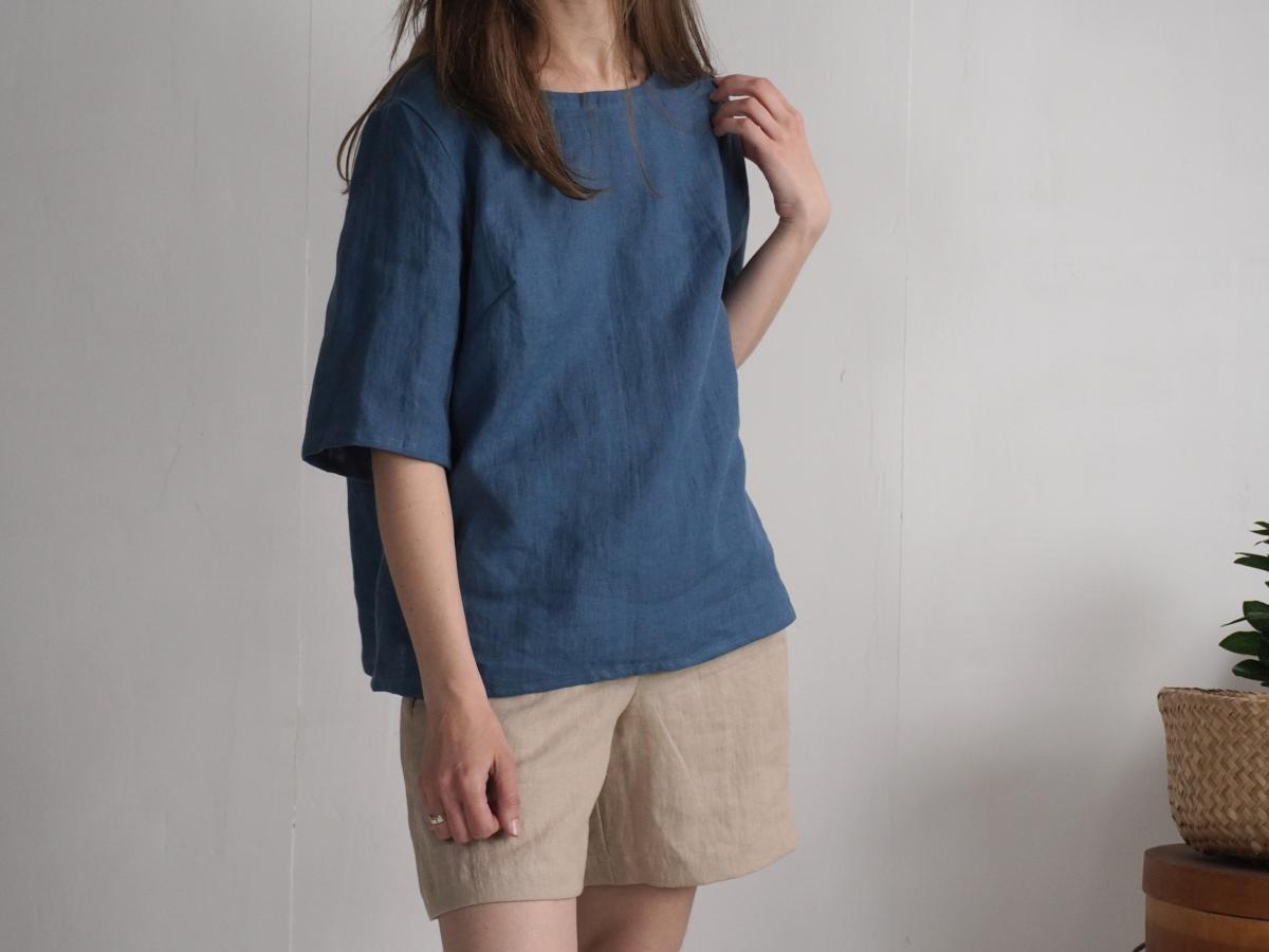 Blouse en lin à manches mi-longues TARIM