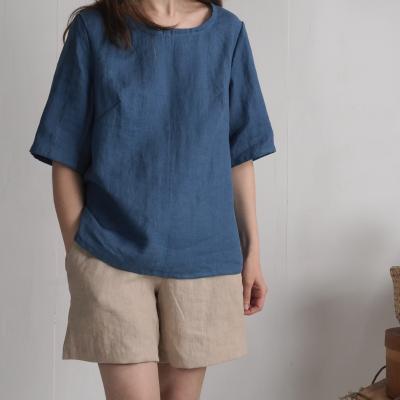Blouse en lin à manches mi-longues TARIM