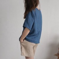 Blouse en lin à manches mi-longues TARIM