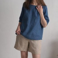 Blouse en lin à manches mi-longues TARIM