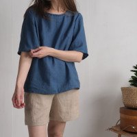 Blouse en lin à manches mi-longues TARIM