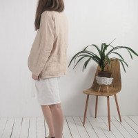Veste ouverte en lin à manches longues PJORSA