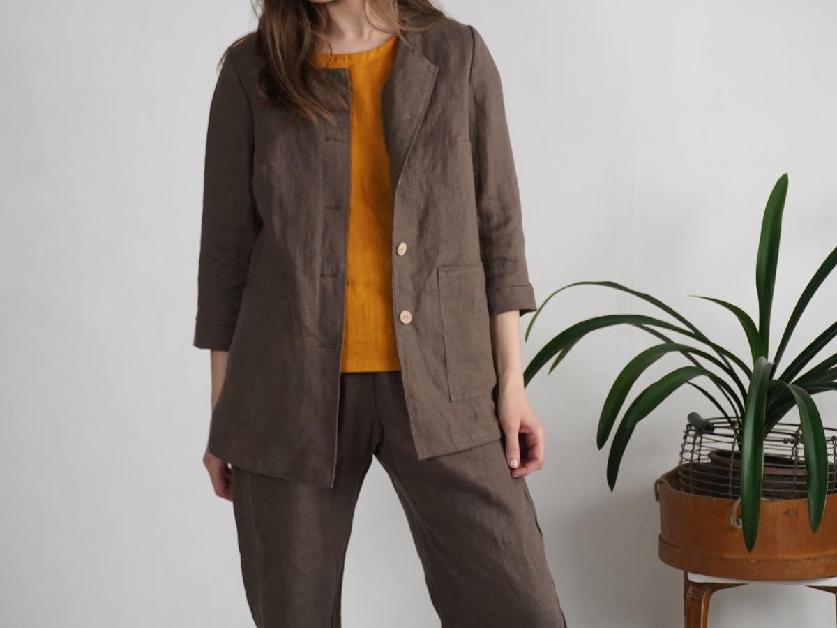 Veste en lin boutonnée VOLTA