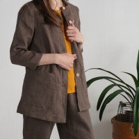 Veste en lin boutonnée VOLTA