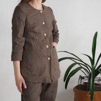 Veste en lin boutonnée VOLTA