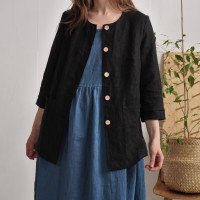 Veste en lin boutonnée VOLTA