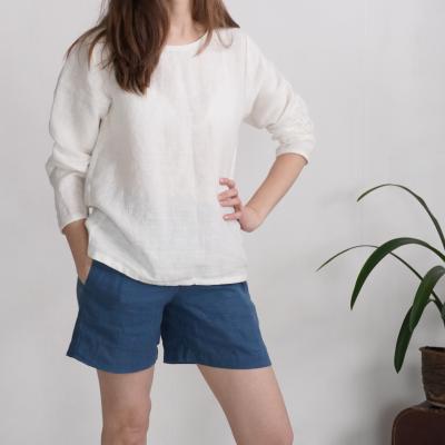 Blouse en lin à manches longues HAIHE