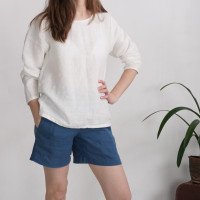 Blouse en lin à manches longues HAIHE