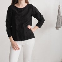 Blouse en lin à manches longues HAIHE