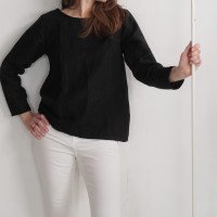 Blouse en lin à manches longues HAIHE