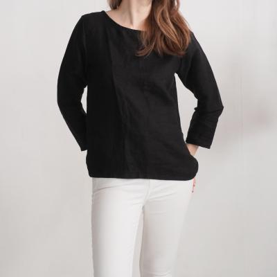 Blouse en lin à manches longues HAIHE