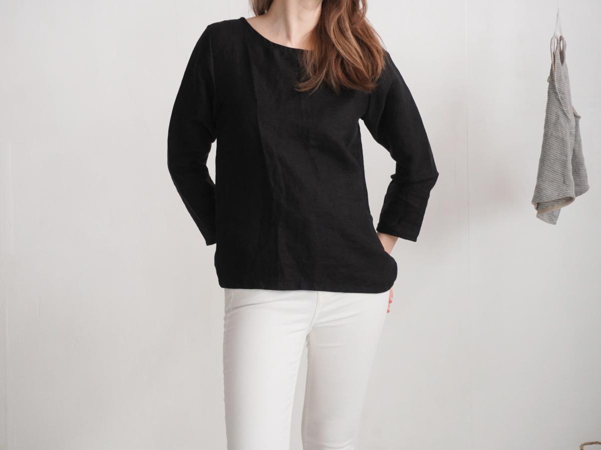 Blouse en lin à manches longues HAIHE