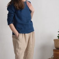 Blouse en lin à manches longues HAIHE