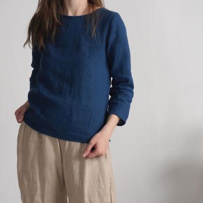 Blouse en lin à manches longues HAIHE