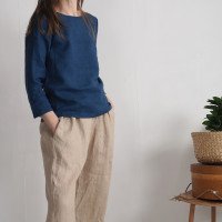 Blouse en lin à manches longues HAIHE