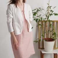 Veste kimono courte en lin PURUS
