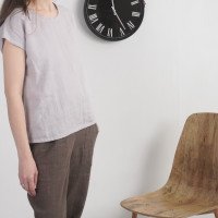Blouse simple en lin à encolure ronde ELBE