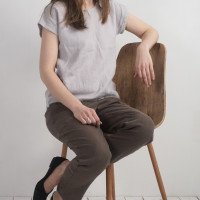 Blouse simple en lin à encolure ronde ELBE