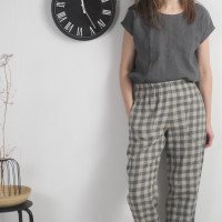 Blouse simple en lin à encolure ronde ELBE