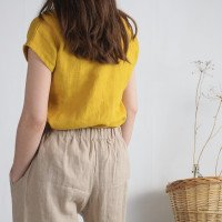 Blouse en lin à col V LENA
