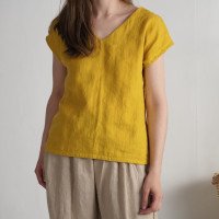 Blouse en lin à col V LENA
