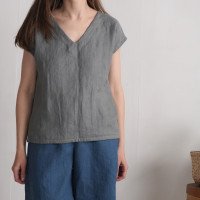 Blouse en lin à col V LENA