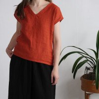 Blouse en lin à col V LENA