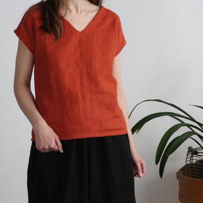 Blouse en lin à col V LENA
