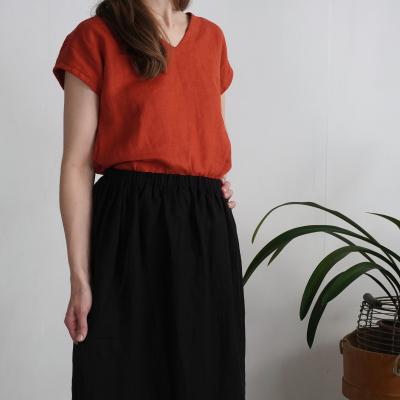 Blouse en lin à col V LENA