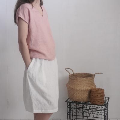 Blouse en lin à col V LENA