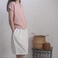 Blouse en lin à col V LENA