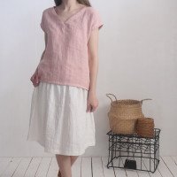 Blouse en lin à col V LENA