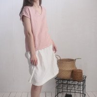 Blouse en lin à col V LENA