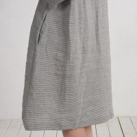 Robe trapèze en lin à manches trois-quarts KUSKOKWIM