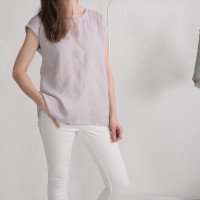 Blouse en lin fendue au dos NENE