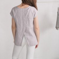 Blouse en lin fendue au dos NENE