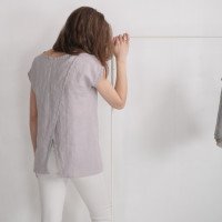 Blouse en lin fendue au dos NENE