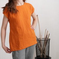 Blouse en lin fendue au dos NENE